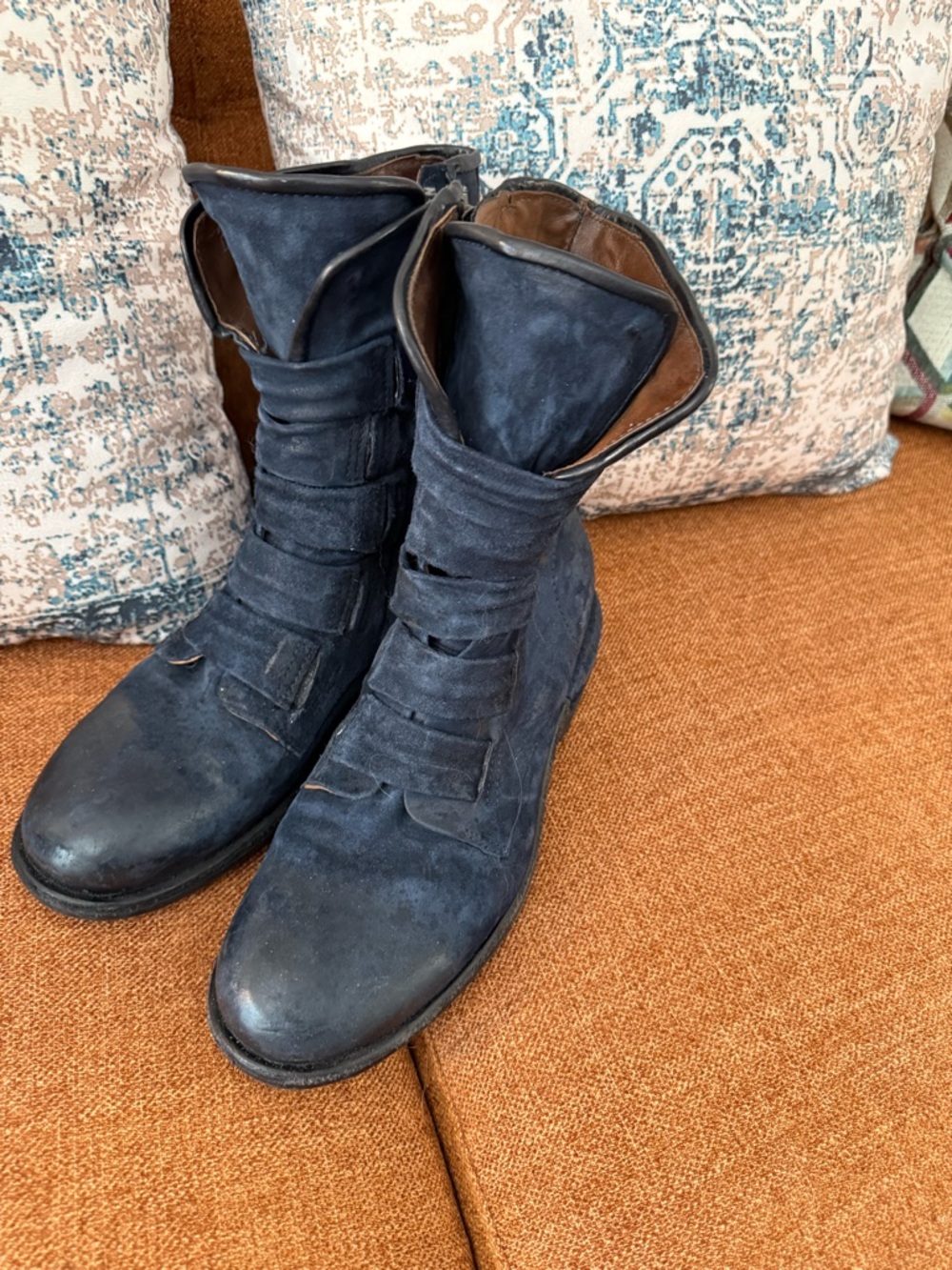 Women’s A.S.98  Trevor Navy military inspired/combat boots. Size 41. Like new